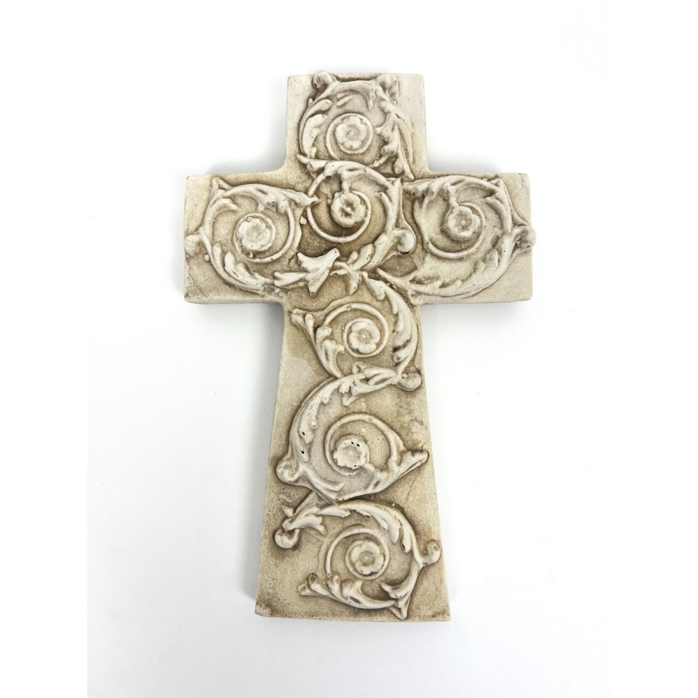 202 Artstones Made in the USA Greensburg, LA Natural Stone Swirl Flower Cross